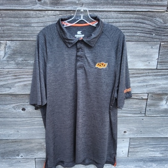 Colosseum grey Oklahoma State University men's Polo Shirt size XL - Picture 1 of 7